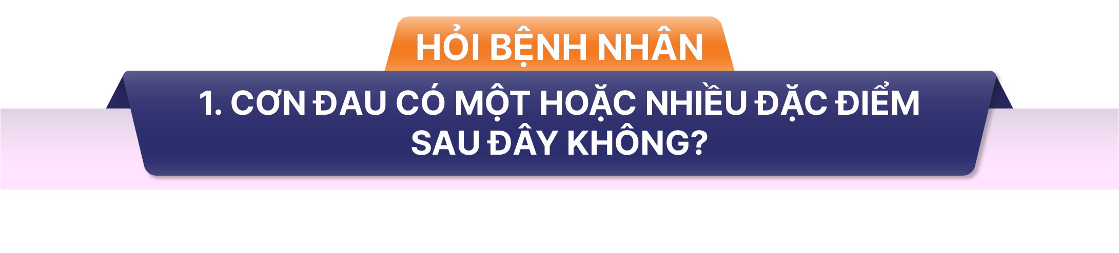 Bảng 1 câu hỏi bệnh nhân